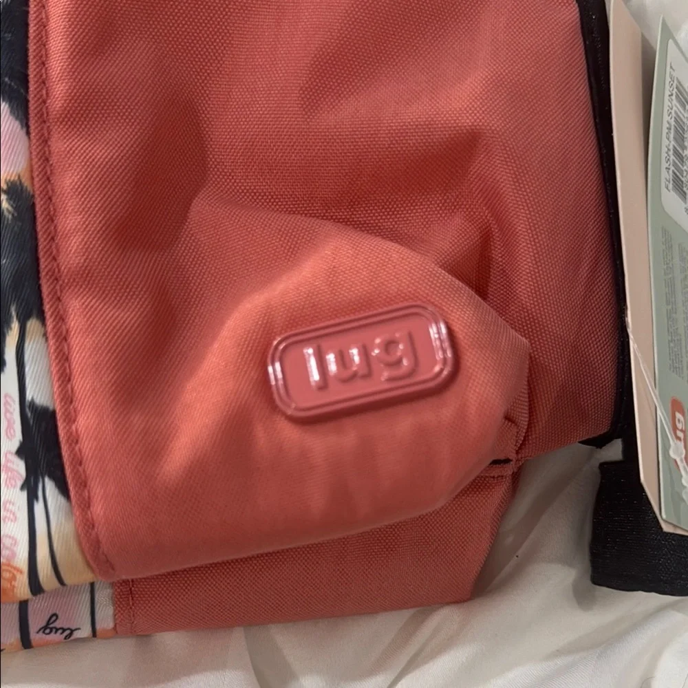 RARE: NWT Lug Flash & Clipper bundle in Sunset Palm Cosmetic Bag